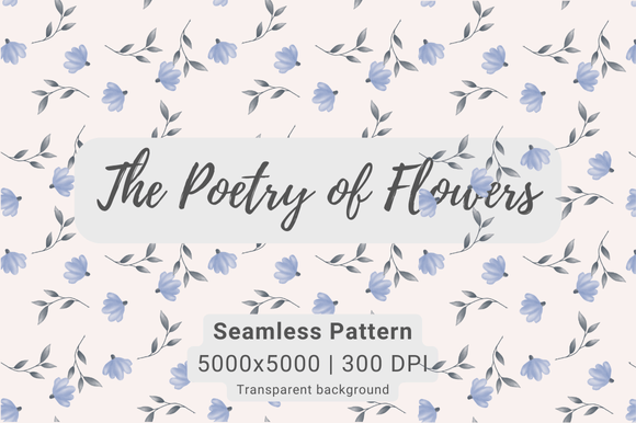 Download Seamless Pattern the Poetry of Flowers - Premium Bundle